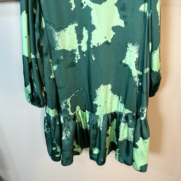 Alexis x Target Green Long Sleeve Dress in Green Tropical Print Size 2X - Picture 15 of 16